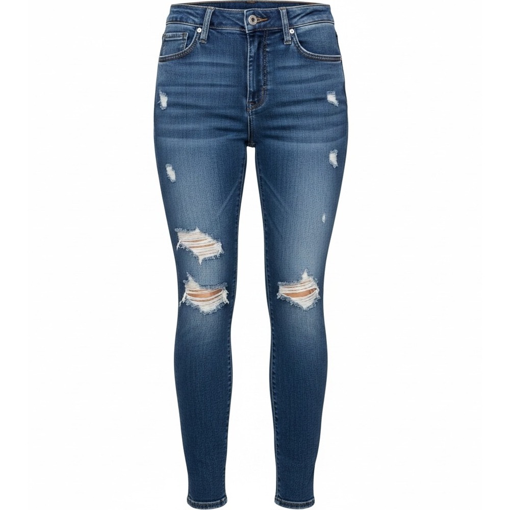 Joe's Jeans Kency Skinny Ankle Distressed Jeans Women's Size 27 Blue TADKEC5968